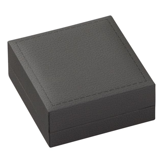 Κουτί για Μενταγιόν Γκρι Δερματίνη 8,9x8,5x3,6