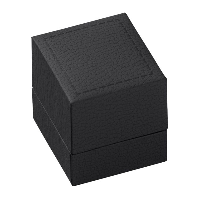 Κουτί Δαχτυλιδιού Μαύρη Δερματίνη 5x4,5x5