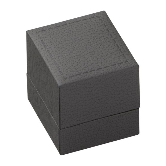 Κουτί Δαχτυλιδιού Γκρι Δερματίνη 5x4,5x5
