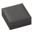 Κουτί για Μενταγιόν Γκρι Δερματίνη 8,9x8,5x3,6