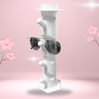 3D Βάση για 4 Γυαλιά Λευκό