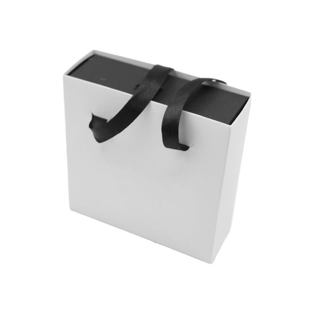 Κουτί Τύπου Τσάντα με Συρτάρι για Δαχτυλίδι & Σκουλαρίκια Λευκό