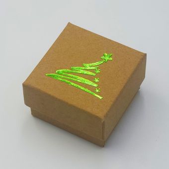 Οικολογικο  Κουτι Δακτυλιδιου  με Πρασινο  Χριστουγεννιατικο Δενδρο